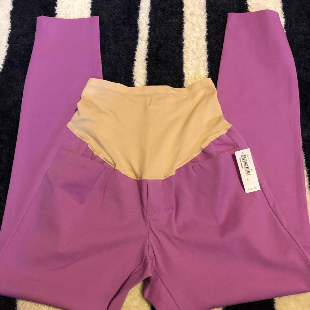 NWT Purple Maternity Pixie Pant